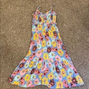 BE COOL Multicolor Floral Smocked Maxi Dress